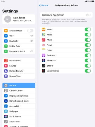 Press Background App Refresh. Press Background App Refresh.
