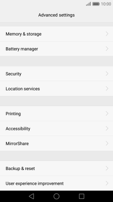 Press Backup & reset.