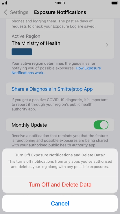 Press Turn Off and Delete Data.