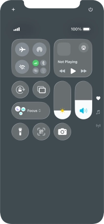 Press the flight mode icon to turn the function on or off.