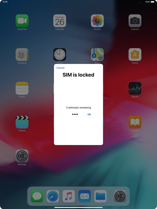 If your SIM is locked, key in your PIN and press OK.
