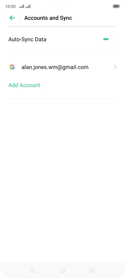 Press Add Account. Press Add Account.