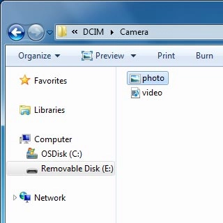 Highlight the required file and move or copy it to the required location.