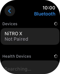 Press the required Bluetooth device.