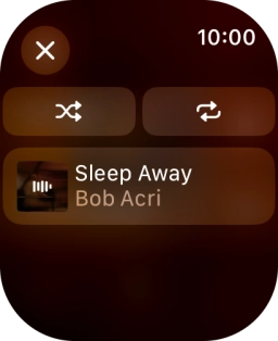 Press the shuffle icon to turn the function on or off.