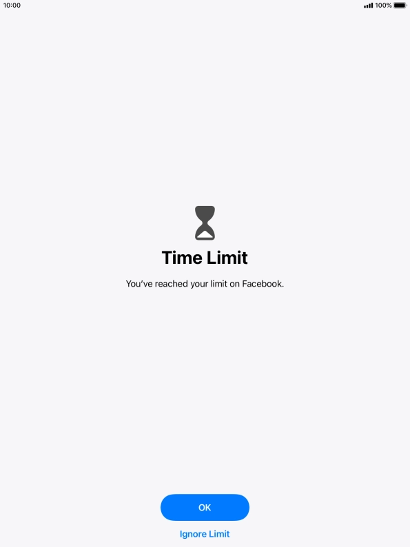 Press Ignore Limit.