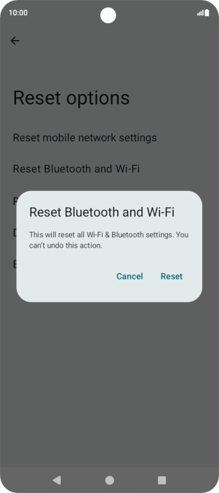 Press Reset. Press Reset.