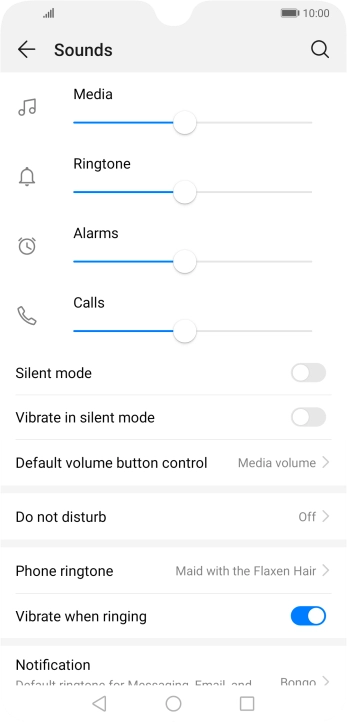 Press the Home key to return to the home screen.
