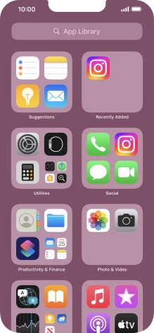Press the required app. Press the required app.
