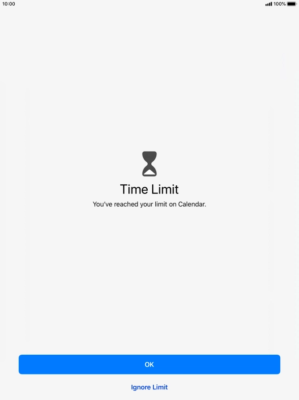 Press Ignore Limit.