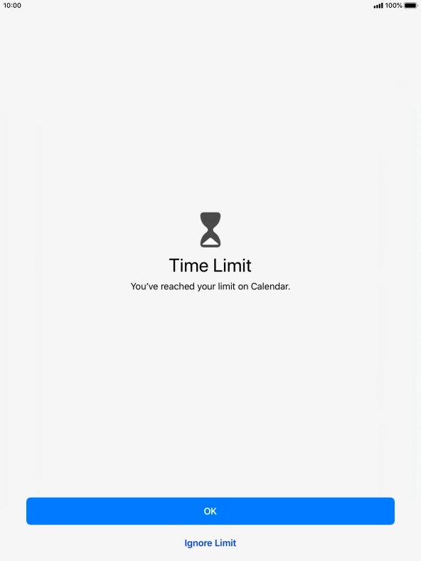 Press Ignore Limit.