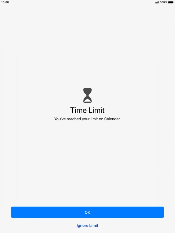 Press Ignore Limit.