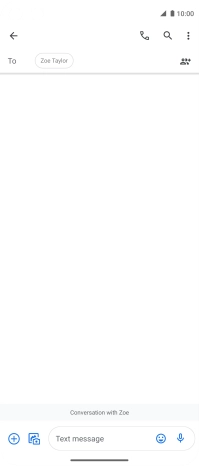 Press the text input field and write the text for your text message.