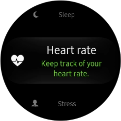 Press the heart rate sensor icon.