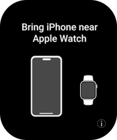 Place your Apple Watch next to your phone. Place your Apple Watch next to your phone.
