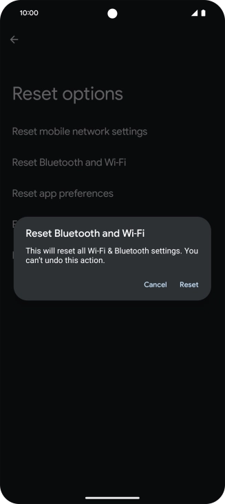Press Reset. Press Reset.