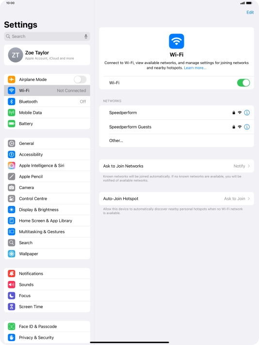 Press the required Wi-Fi network and key in the password for the Wi-Fi network. Press the required Wi-Fi network and key in the password for the Wi-Fi network.