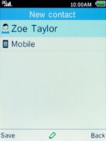 Select Mobile and press the Left selection key.