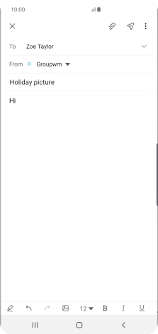 Press the attachment icon.