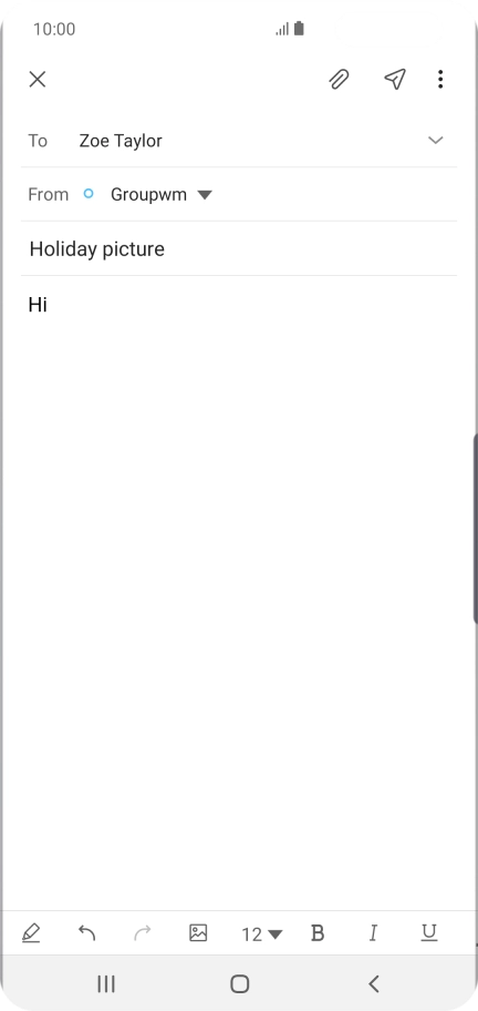 Press the attachment icon.