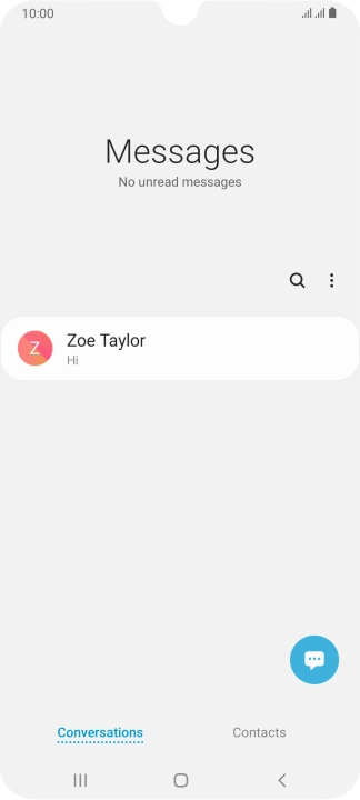 Press the new message icon. Press the new message icon.