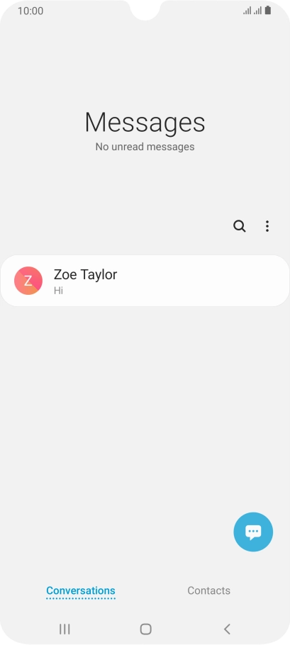 Press the new message icon. Press the new message icon.