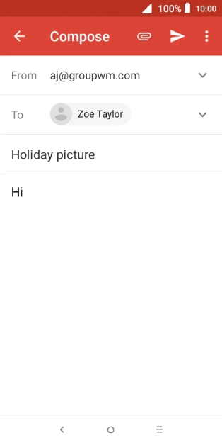 Press the attachment icon. Press the attachment icon.