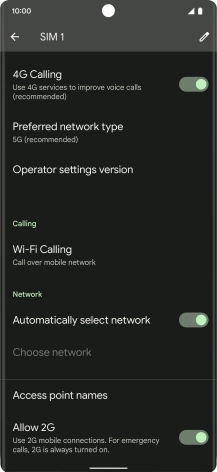 Press the indicator next to 