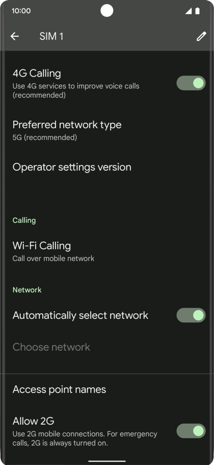 Press the indicator next to 