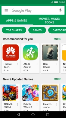 Press the search field. Press the search field.
