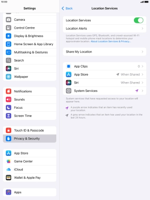 Press the required app. Press the required app.