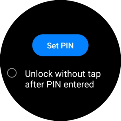 Press Set PIN. Press Set PIN.