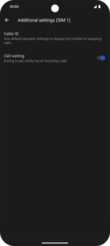 Press the indicator next to 