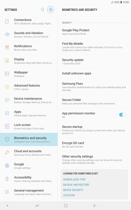 Press Other security settings.
