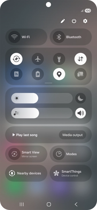 Press the settings icon.