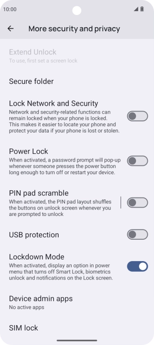 Press SIM lock. Press SIM lock.