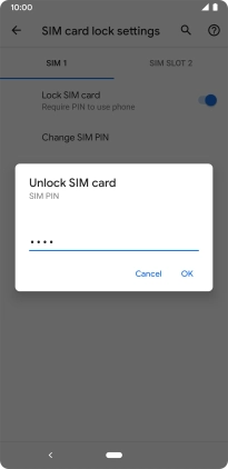 Key in your PIN and press OK.