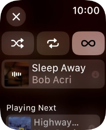 Press the shuffle icon. Press the shuffle icon.