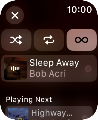 Press the shuffle icon. Press the shuffle icon.