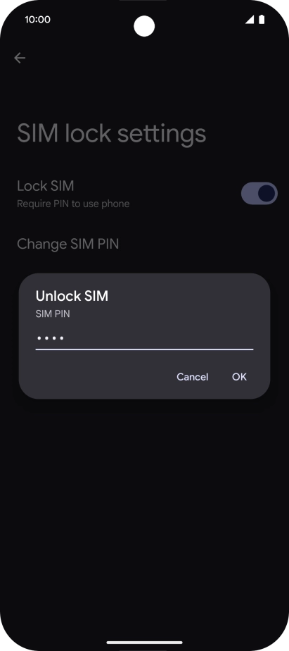 Key in your PIN and press OK. Key in your PIN and press OK.