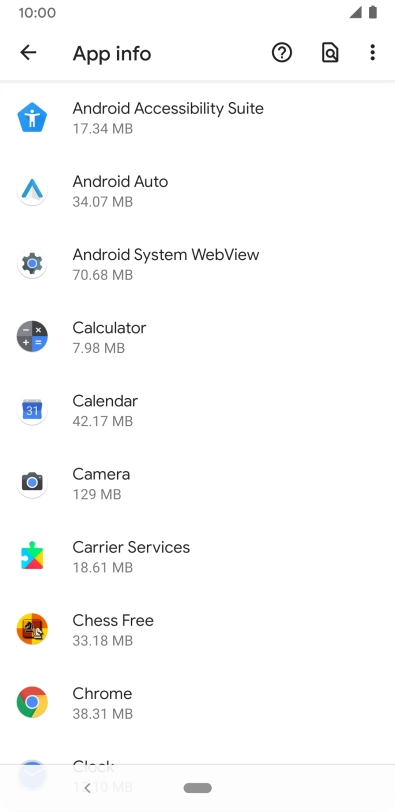 Press the required app. Press the required app.
