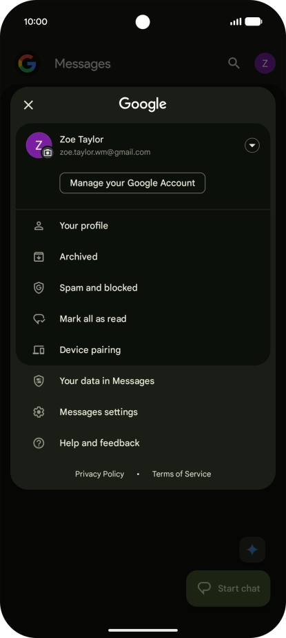 Press Messages settings. Press Messages settings.
