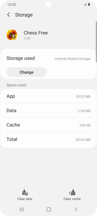 Press Clear cache.