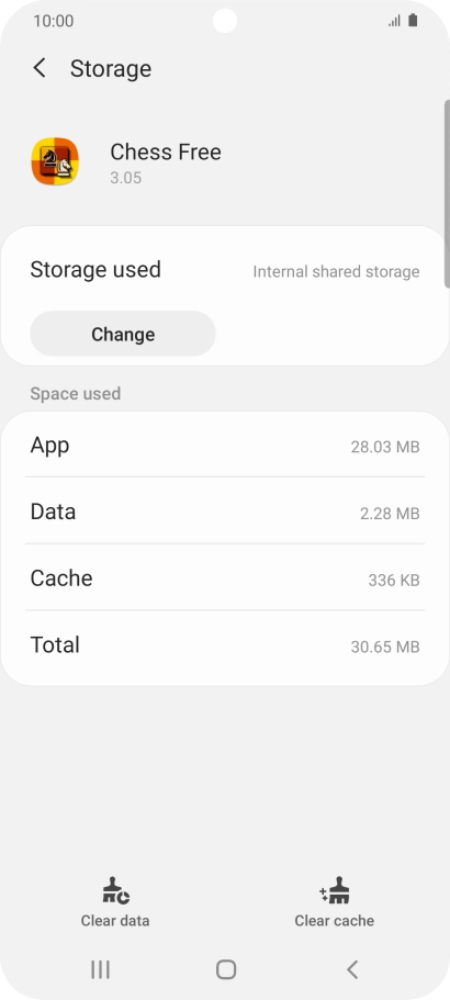 Press Clear cache.