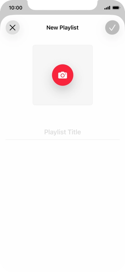 Press the text input field and key in a name for the playlist.
