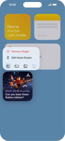 Press Remove Widget. Press Remove Widget.