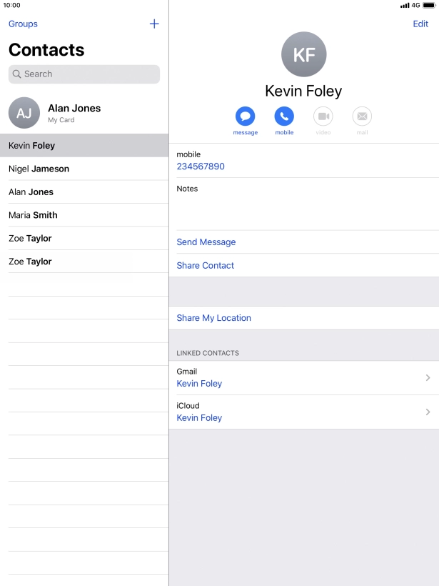 Press the new contact icon. Press the new contact icon.