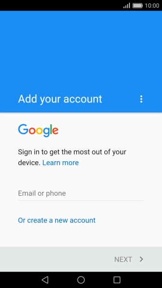 If you don t have a Google account, press Or create a new account and follow the instructions on the screen to create an account. If you don t have a Google account, press Or create a new account and follow the instructions on the screen to create an account.