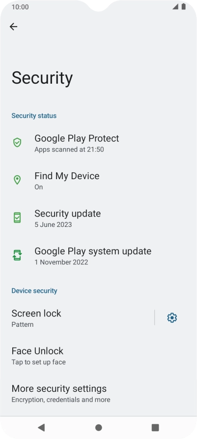 Press Screen lock and key in the current phone lock code.