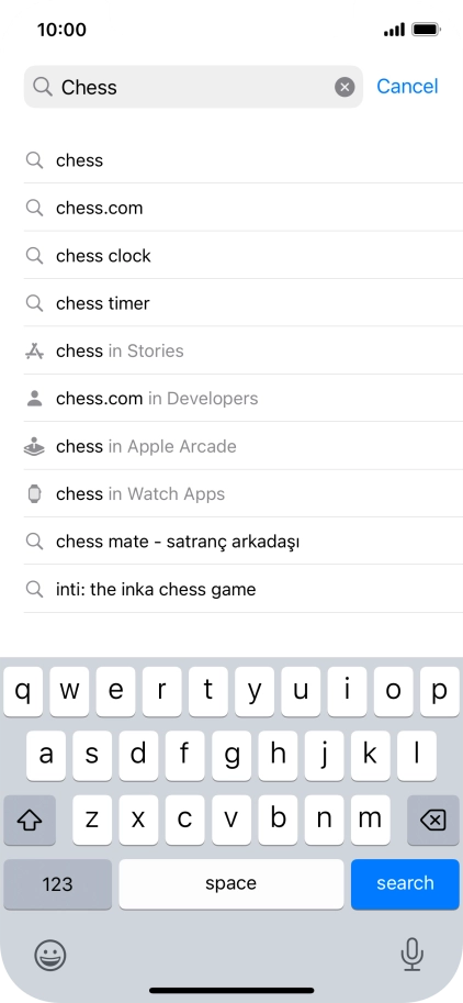 Press search.